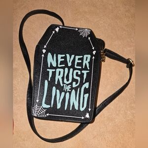 Black, Green And White Graphic Crossbody Bag